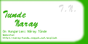 tunde naray business card